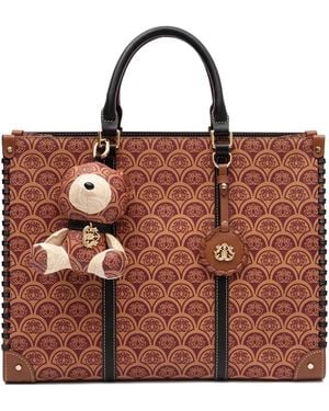 Isla Leather Tote Bag - Brown