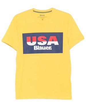 Blauer Logo-Print Short-Sleeve T-Shirt - Yellow