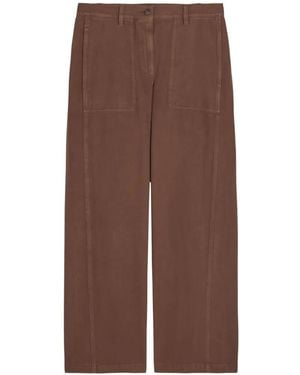 Eileen Fisher Pantalones Rectos Con Bolsillo De Parche - Marrón