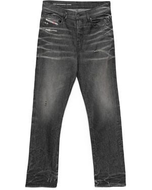 DIESEL D-Viker Faded Distressed Jeans - Grey