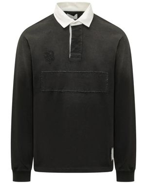 Woc Auckland Collared Long-Sleeve Polo Shirt - Black
