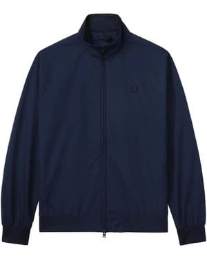 Fred Perry Zip-Up Bomber Jacket - Blue