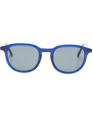 Benetton Round-Frame Sunglasses - Blue