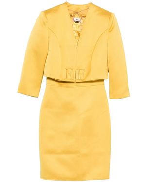 Elisabetta Franchi Midi Dress - Yellow