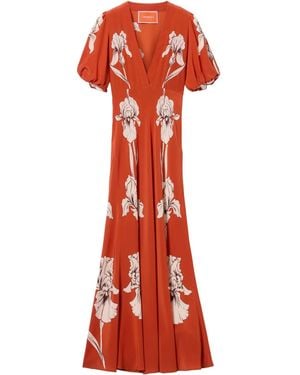 La DoubleJ Robe Mi-Longue Marlene - Red