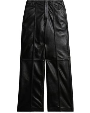 Isabel Marant Ciara Leather Trousers - Black