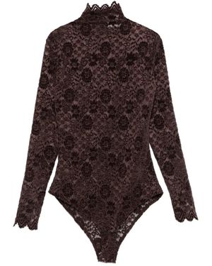 Atu Body Couture Lace Bodysuit - Brown