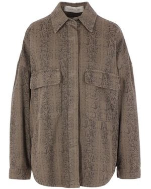 FEDERICA TOSI Chest-Pocket Shirt - Brown