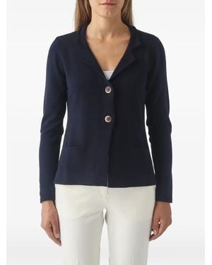 Gran Sasso Button-Fastening Knitted Jacket - Blue
