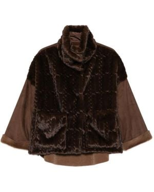 Collection Privée Parka Con Inserti - Marrone
