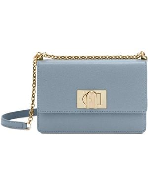 Furla Chain-Strap Flap Satchel - Blue