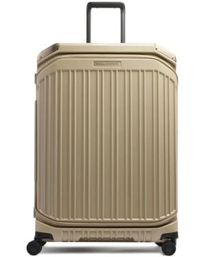 Piquadro Large Expandable Dual-Opening Suitcase - Natural