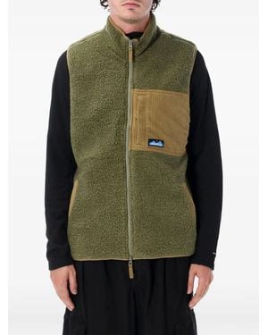 Kavu Cooper Fleece Corduroy-Pocket Gilet - Green