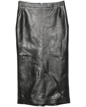 Givenchy Leather Pencil Skirt - Gray