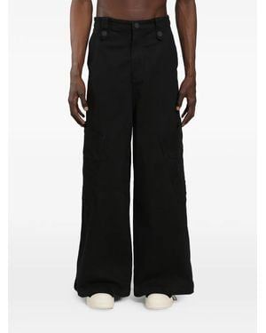 Massimo Sabbadin Multi-Pocket Wide-Leg Jeans - Black