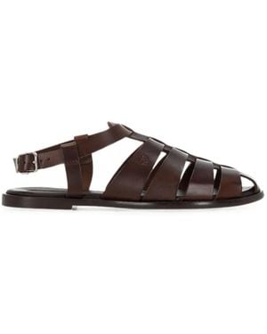 Dragon Diffusion Leather Sandals - White