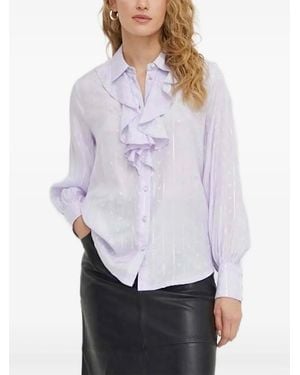Bruuns Bazaar Blusa Con Ruches - Bianco