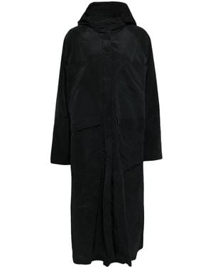 Goen.J Recycled Nylon Hooded Parka Coat - Black