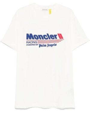 Palm Angels x Moncler Racing Logo T-Shirt - White