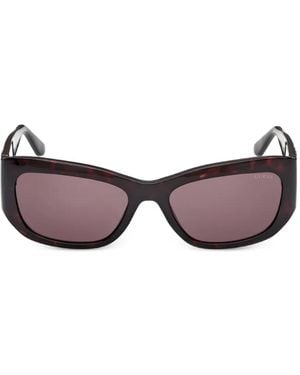 Guess Tortoiseshell-Effect Rectangle-Frame Sunglasses - Purple