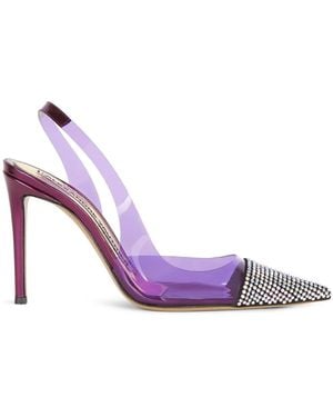 Alexandre Vauthier Amber Ghost 105Mm Slingback Pumps - Purple