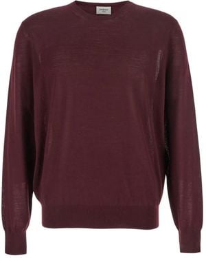 Saint Laurent Crew-Neck Cashmere Sweater - Purple