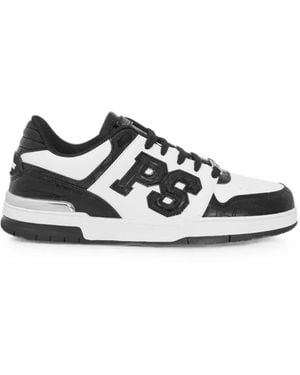 Philipp Plein Perforated-Toe Croc-Effect Trainers - White