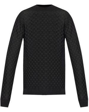 Giorgio Armani Pull À Design Texturé - Noir