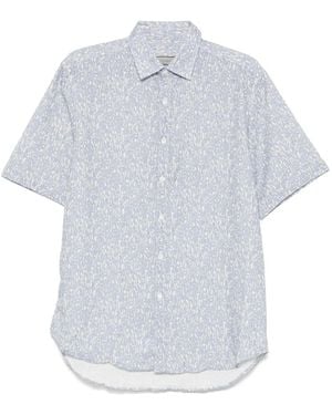 Canali Printed Shirt - White