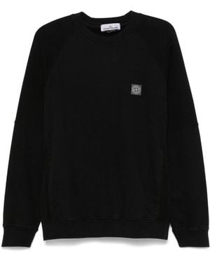 Stone Island フリース スウェットシャツ - ブラック