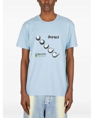 Eytys Liquid-Print T-Shirt - Blue