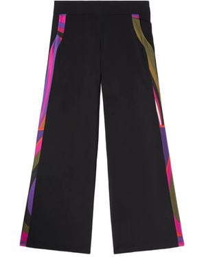 PUCCI Trousers With Printed Iride Details - Black