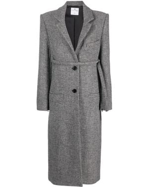 Courreges Strap-Detail Tailored Coat - Gray