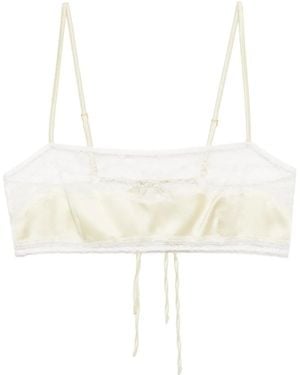 Kiki de Montparnasse Tiered Bandeau Soft Cup Bra - White