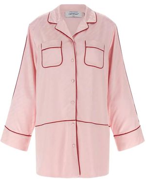 Off-White c/o Virgil Abloh Jacquard Piping Shirt - Pink