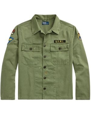 Polo Ralph Lauren Military Jacket With Patches - Green