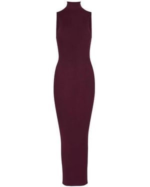 ARMARIUM High-Neck Sleeveless Midi Dress - Purple