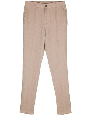 Peserico Linen Tapered Trousers - Natural