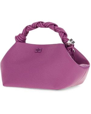 Ganni Bou Braided Tote Bag - Purple
