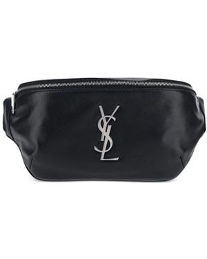 Saint Laurent Gürteltasche Aus Leder - Schwarz