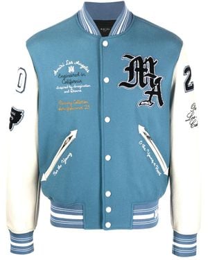 Amiri Oversized Varsity Jacket - Blue