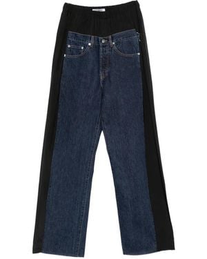 Lutz Huelle Layered-Panel Jeans - Blue