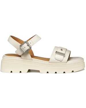 Geox Buckle-Fastening Chunky-Sole Sandals - Natural