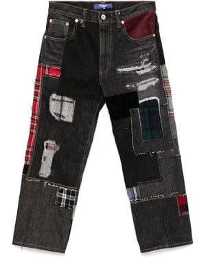 Junya Watanabe Patchwork Cropped Jeans - Grey