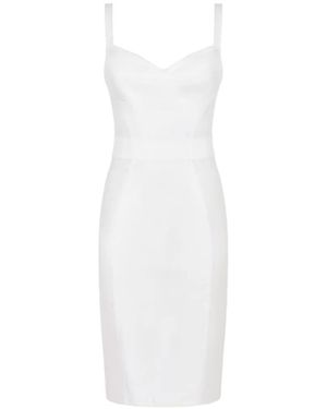 Dolce & Gabbana Lace-Detail Corset Midi Dress - White
