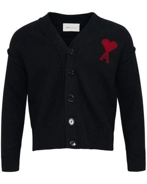 Ami Paris Ami De Coeur Cardigan - Blue
