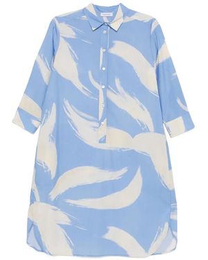 ROSSO35 Blousejurk Met Patroon - Blauw