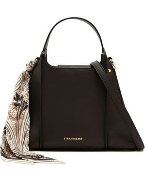 Strathberry Floral Scarf Tote Bag - Black