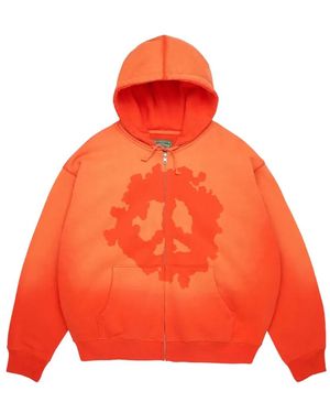 DENIM TEARS Peace Wreath Knockout Hoodie - Orange