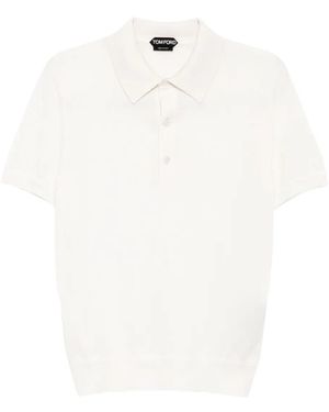 Tom Ford Short-Sleeve Polo Shirt - White